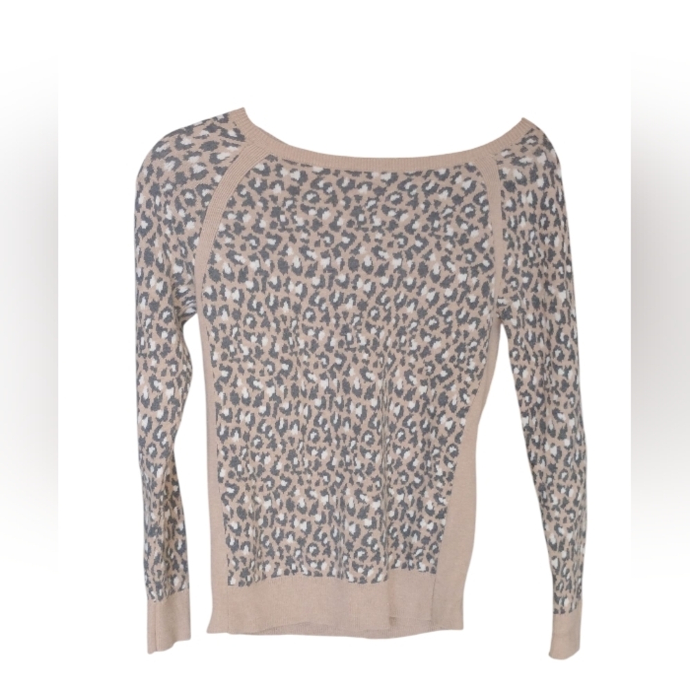 LOFT Leopard Print Women's Holiday Sweater SZ XXS P